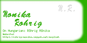 monika rohrig business card